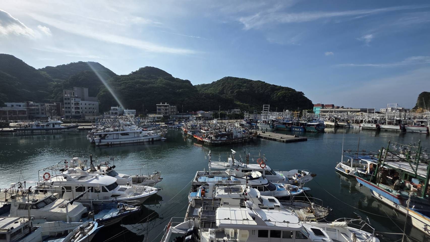 白海豚來襲，漁船進深澳漁港避風