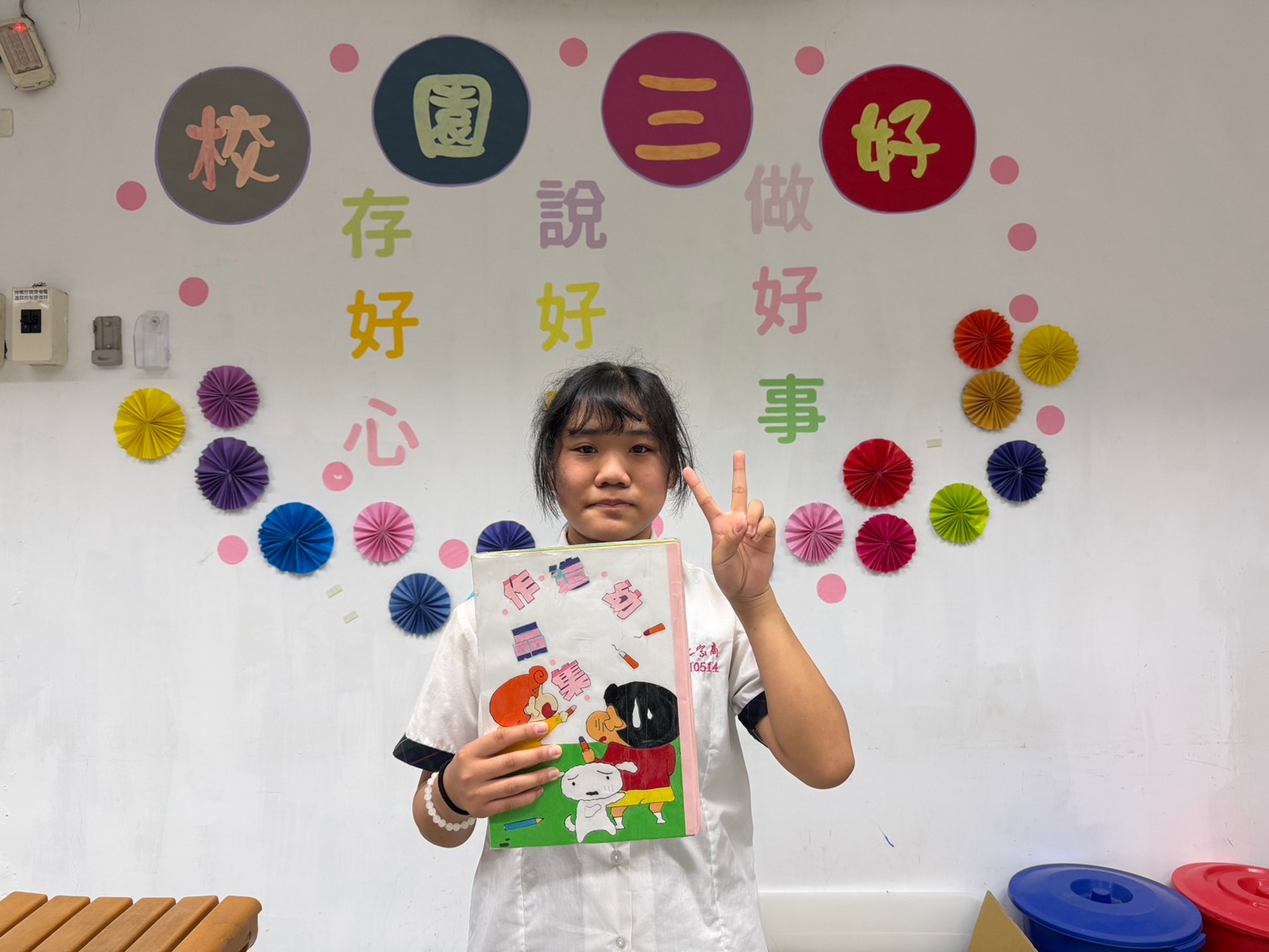 能仁家商幼保科劉品萱在校努力讀書表現良好