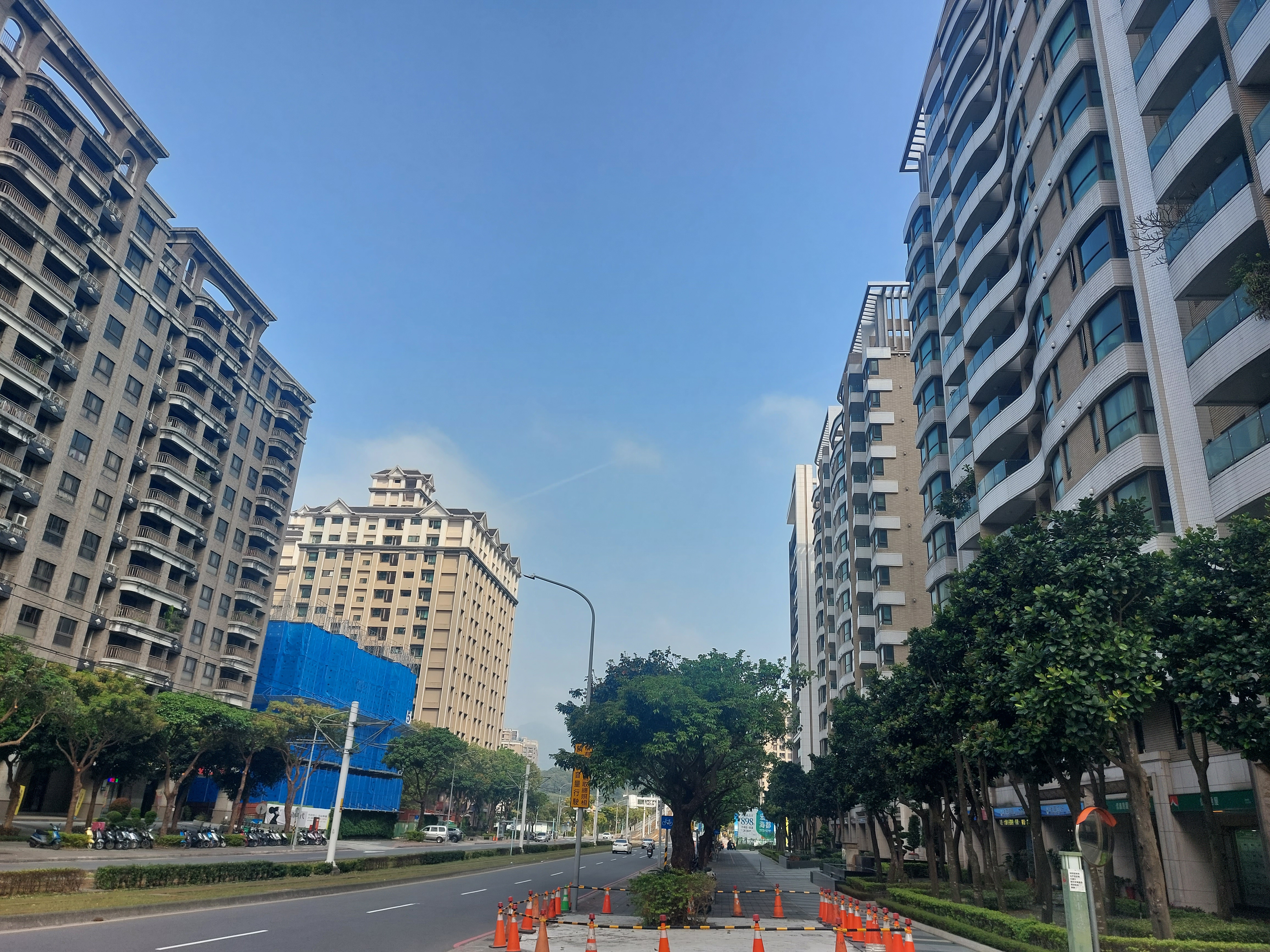 8月成交量減少最多為淡水區，照片為淡海新市鎮一帶