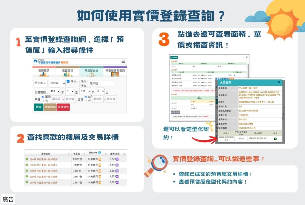 如何使用實價登錄查詢