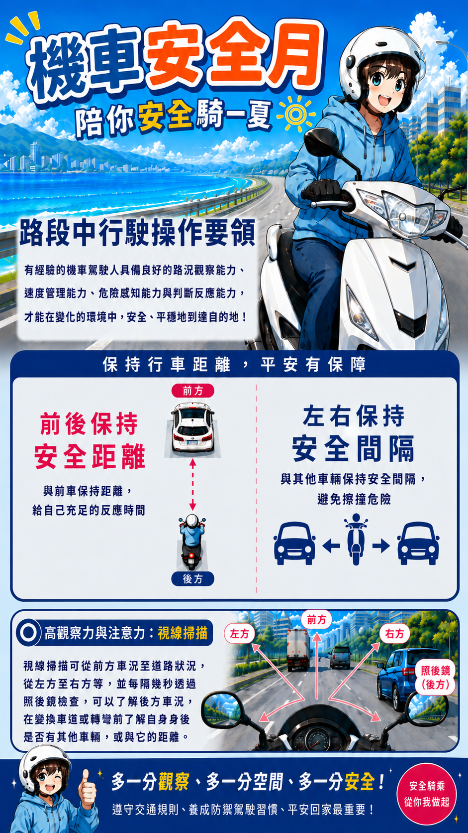 機車安全月事故再減近2成