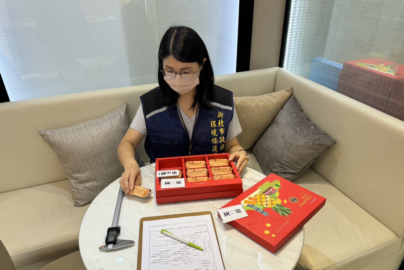 本次共計完成203件專案抽查，結果全數符合規定