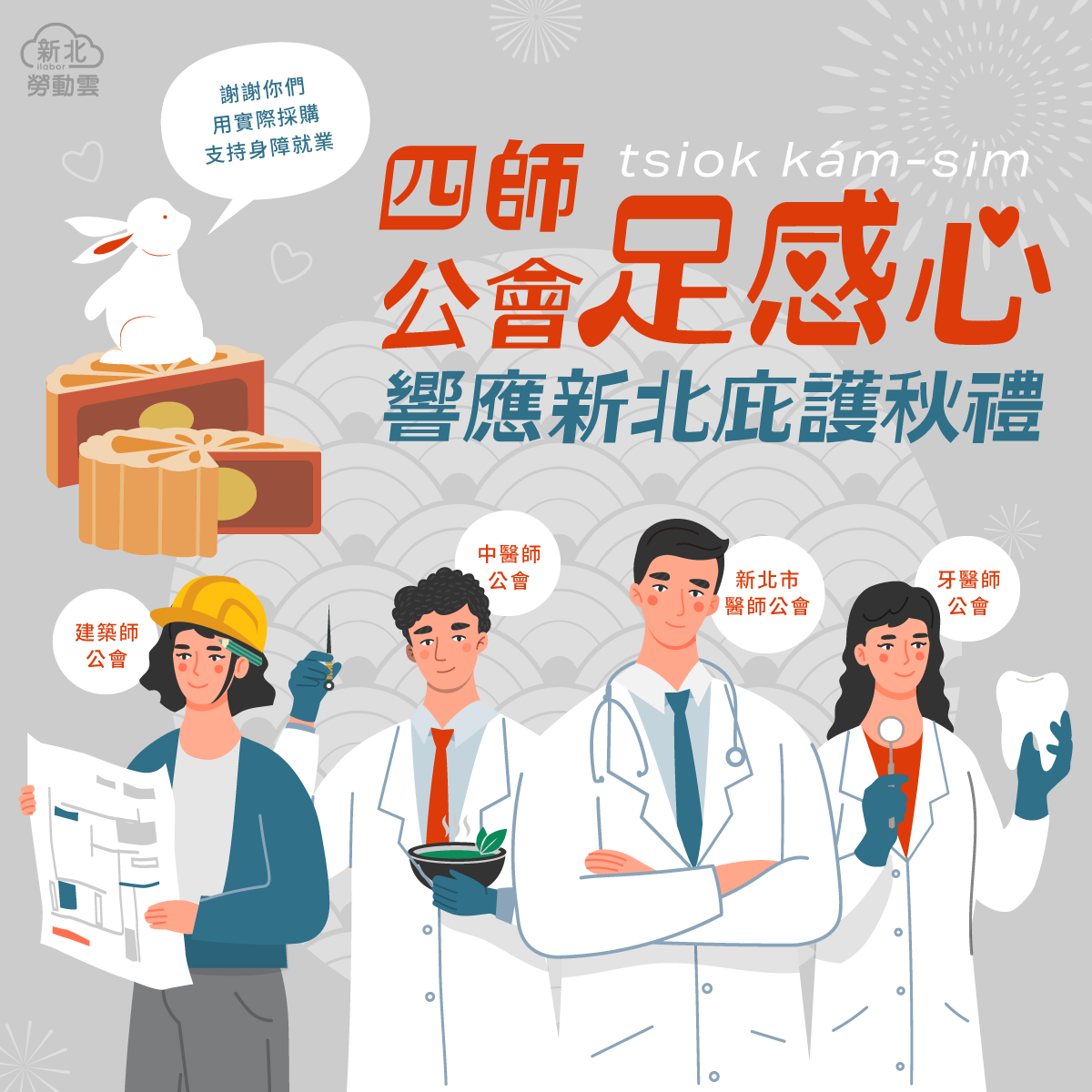新北四師公會熱心響應購買庇護商品