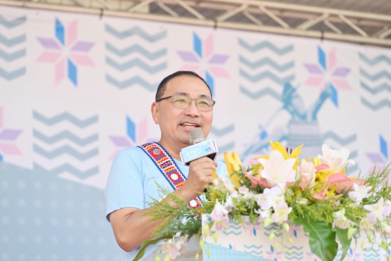 115年度新北市原住民族傳統競技運動會，侯友宜鼓勵選手全力以赴拚全原運門票。
