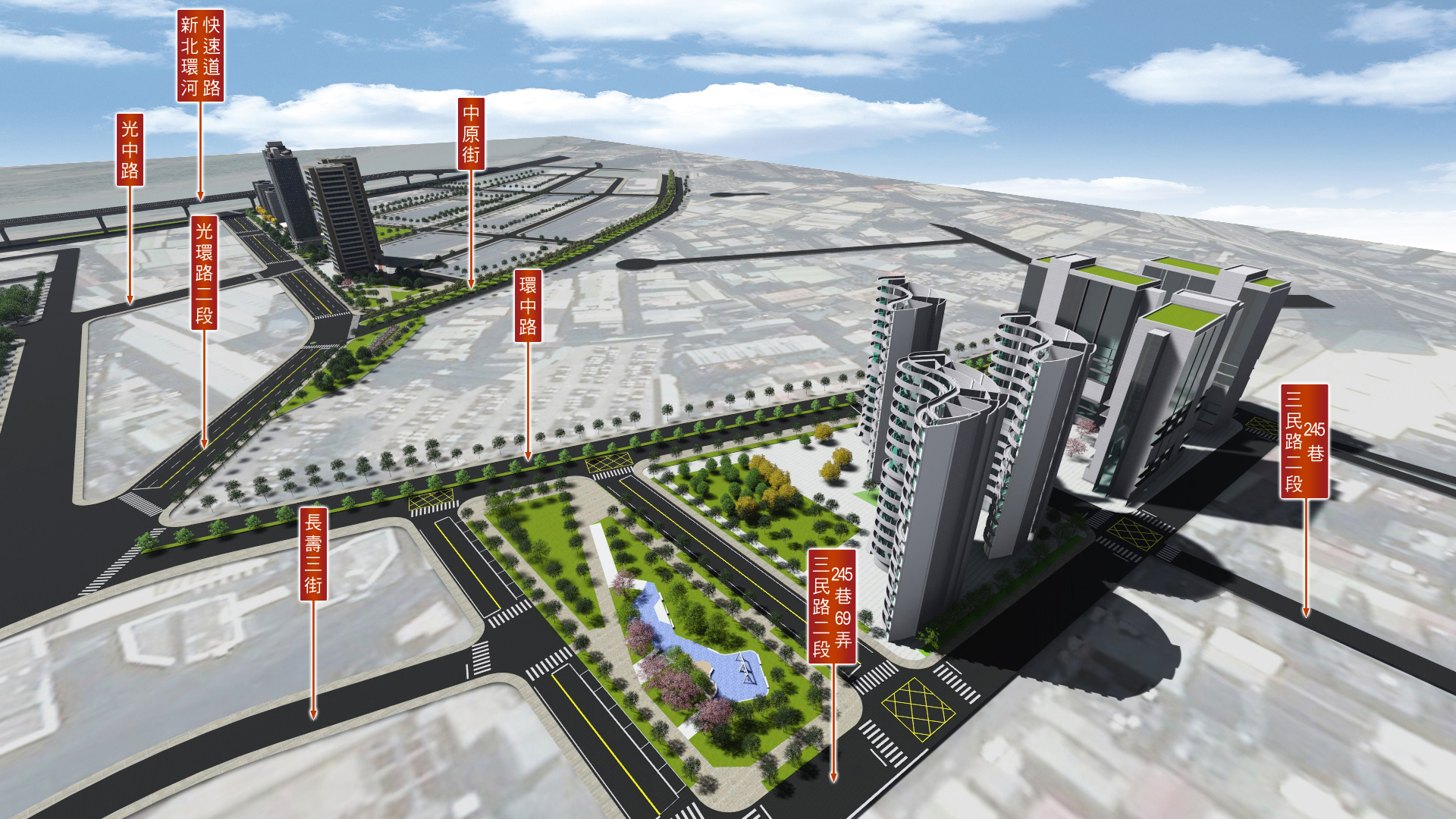板橋埔墘4-7區未來示意圖。新北市地政局提供