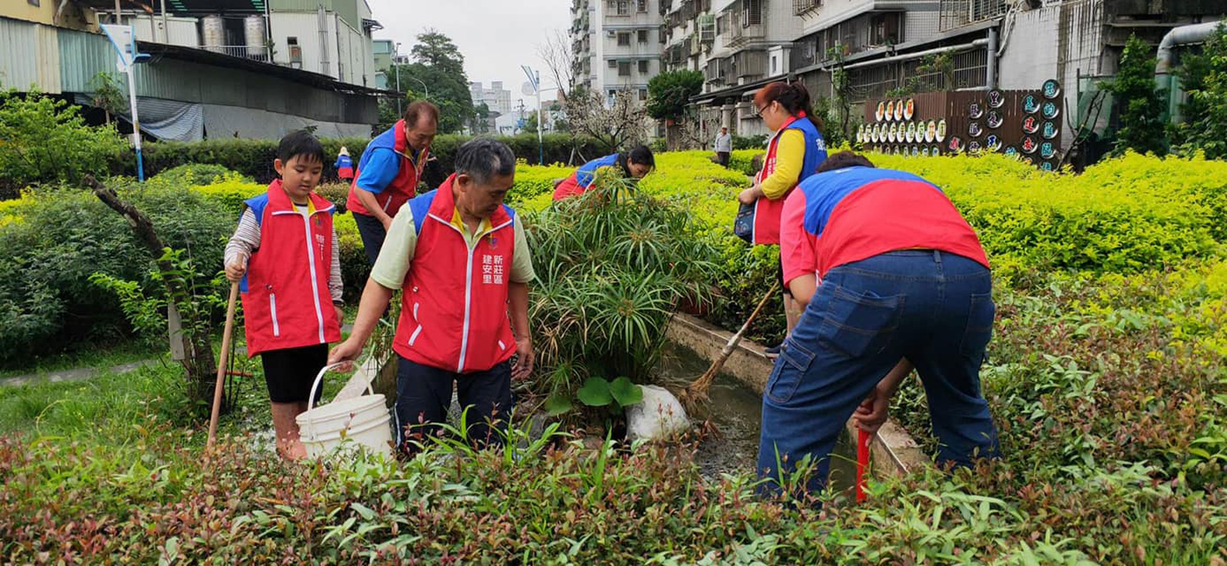 獲銀級認證的新莊區建安里志工維護香草花園