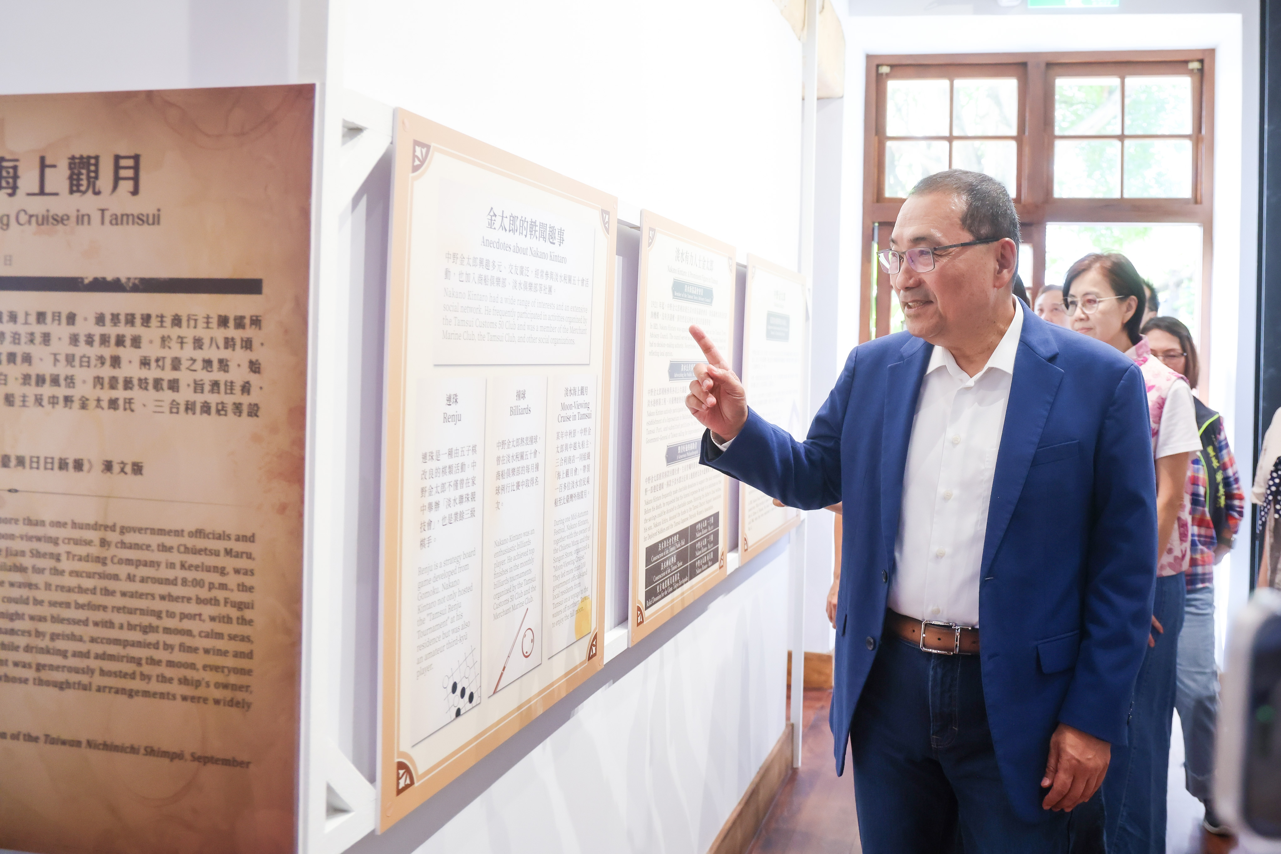 侯友宜指出，淡水歷經不同時代更迭，融合西班牙、日本等多國文化，留下許多見證歷史的古蹟。