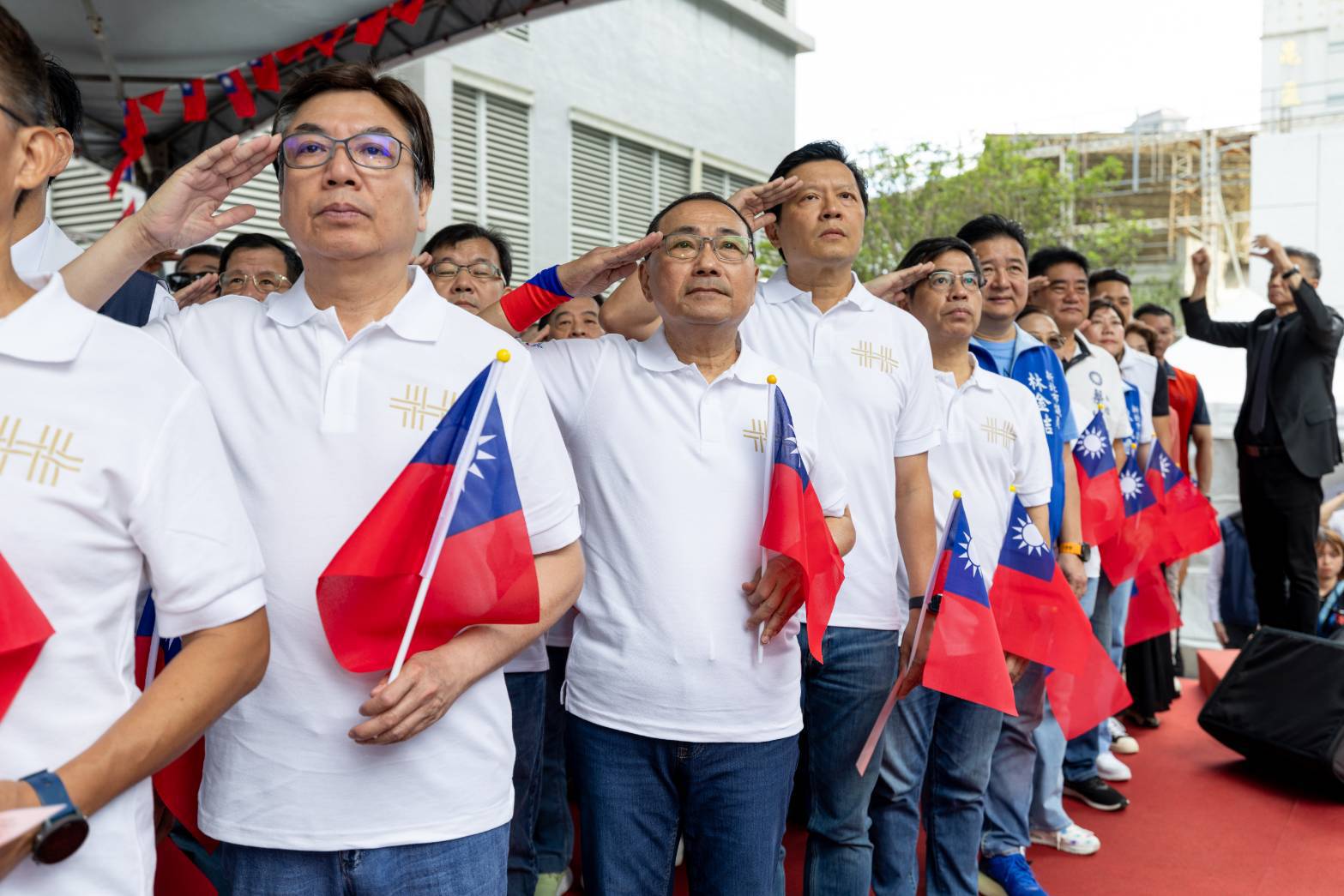 首度於新北市第二行政中心(三重安芯中心)舉行115年國慶升旗典禮。