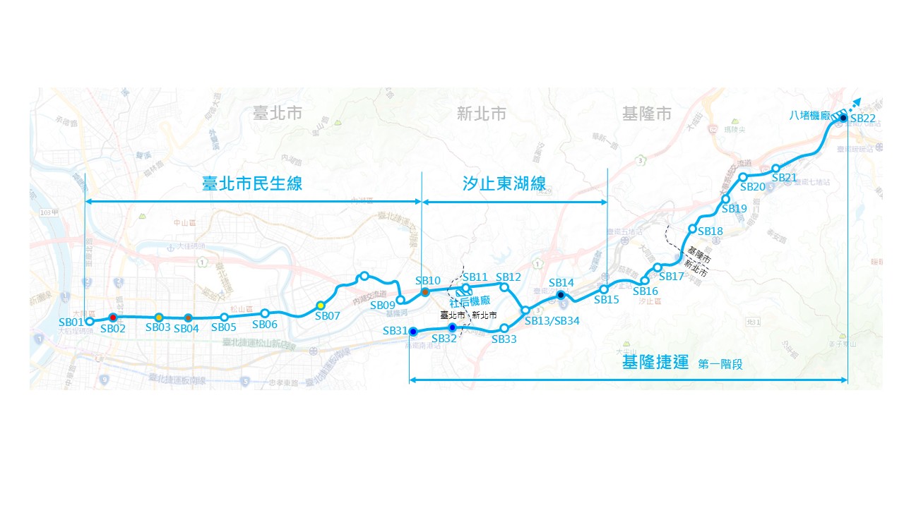 基隆捷運路網圖