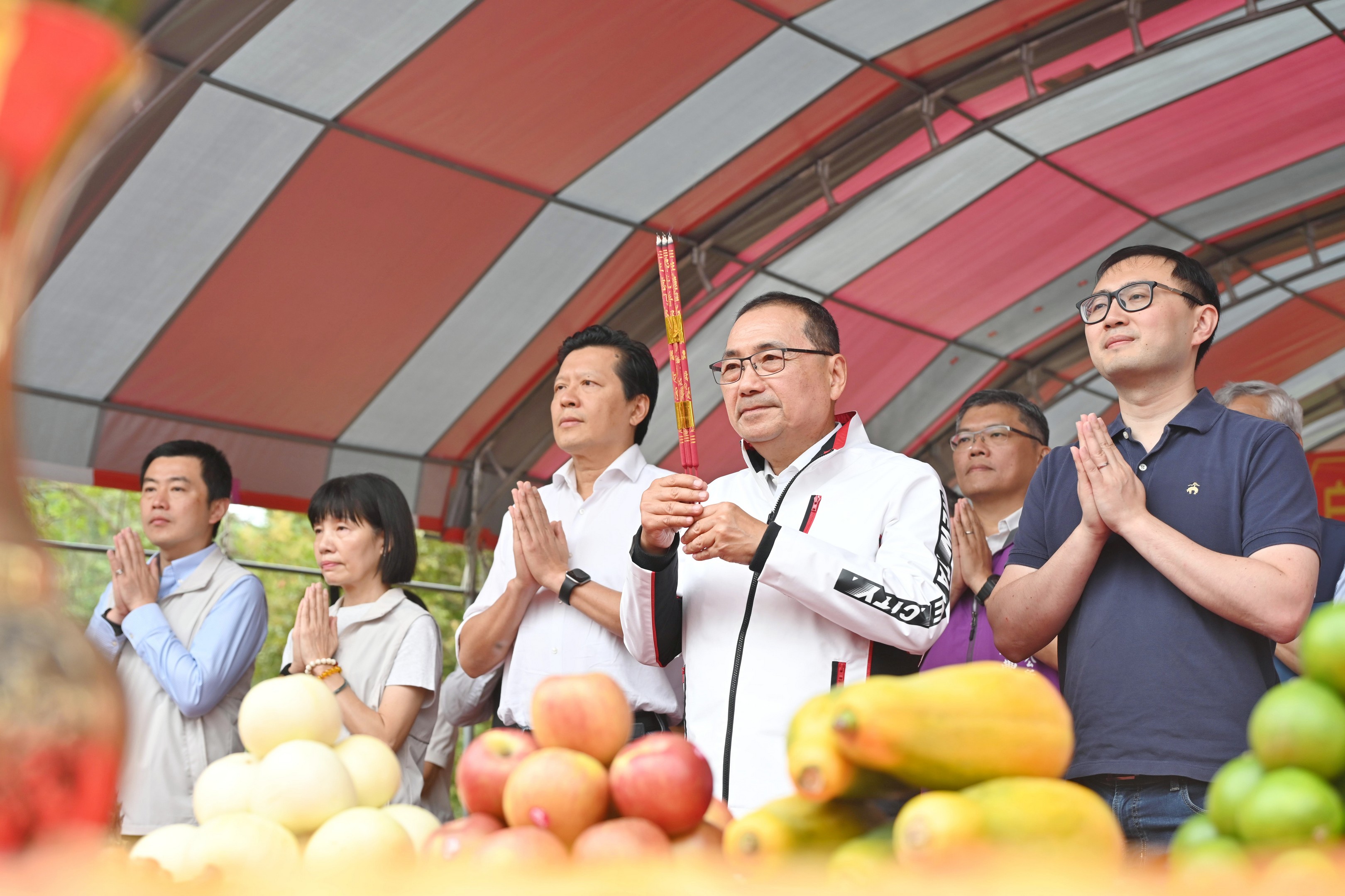 新北市長侯友宜今（15）日出席「白匏湖生態園區暨資源循環中心整（新）建工程開工典禮」。