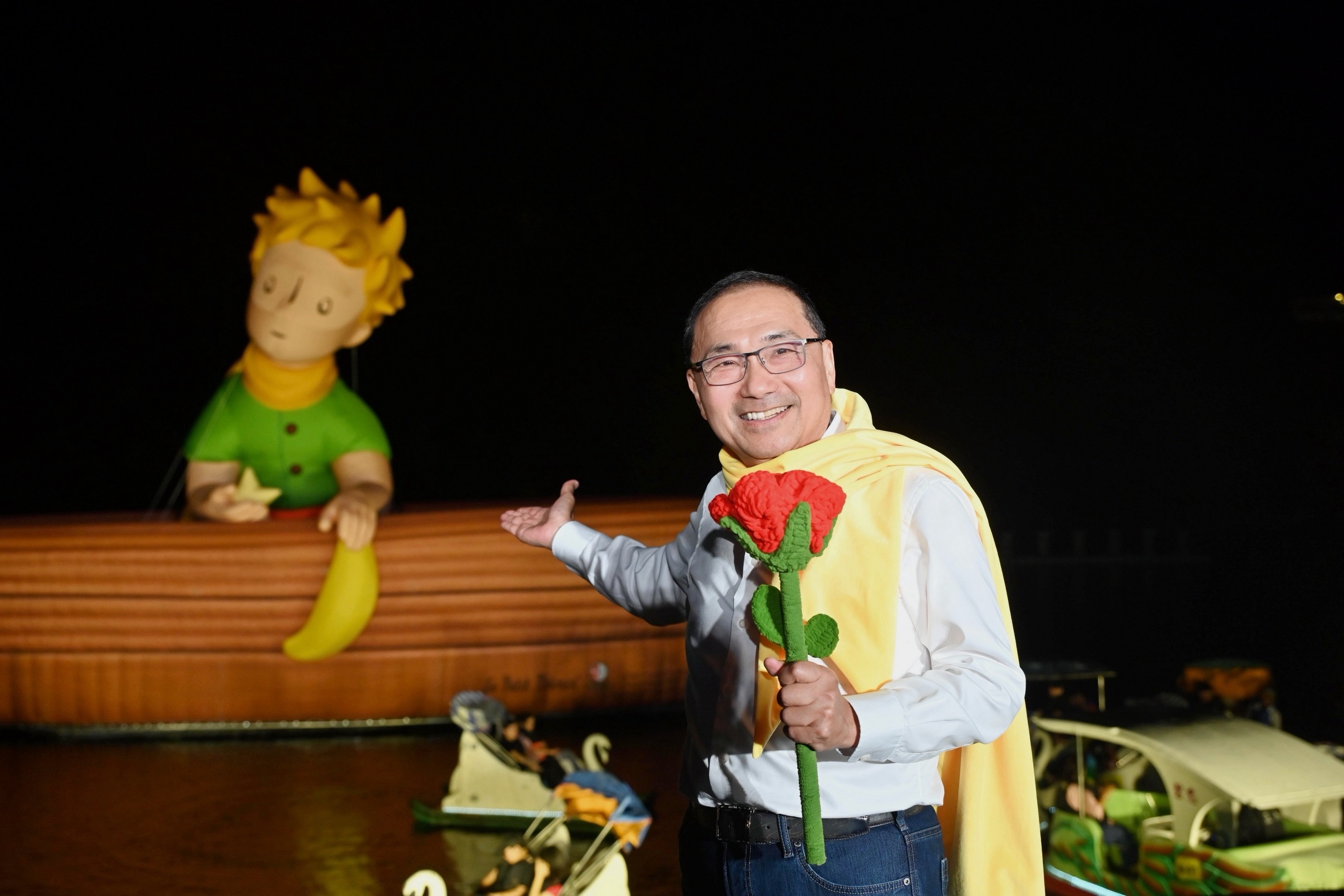 侯友宜表示，法國經典作品《小王子 The Little Prince》故事傳達出「愛」、「陪伴」與「不忘初心」的精神，自西元1946年問世以來已80年仍歷久不衰。