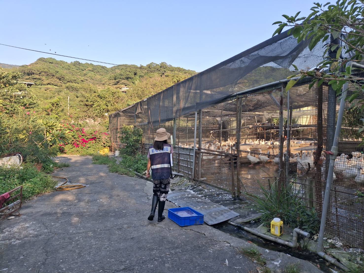 動保處會同基隆分署查核農戶圍網破損