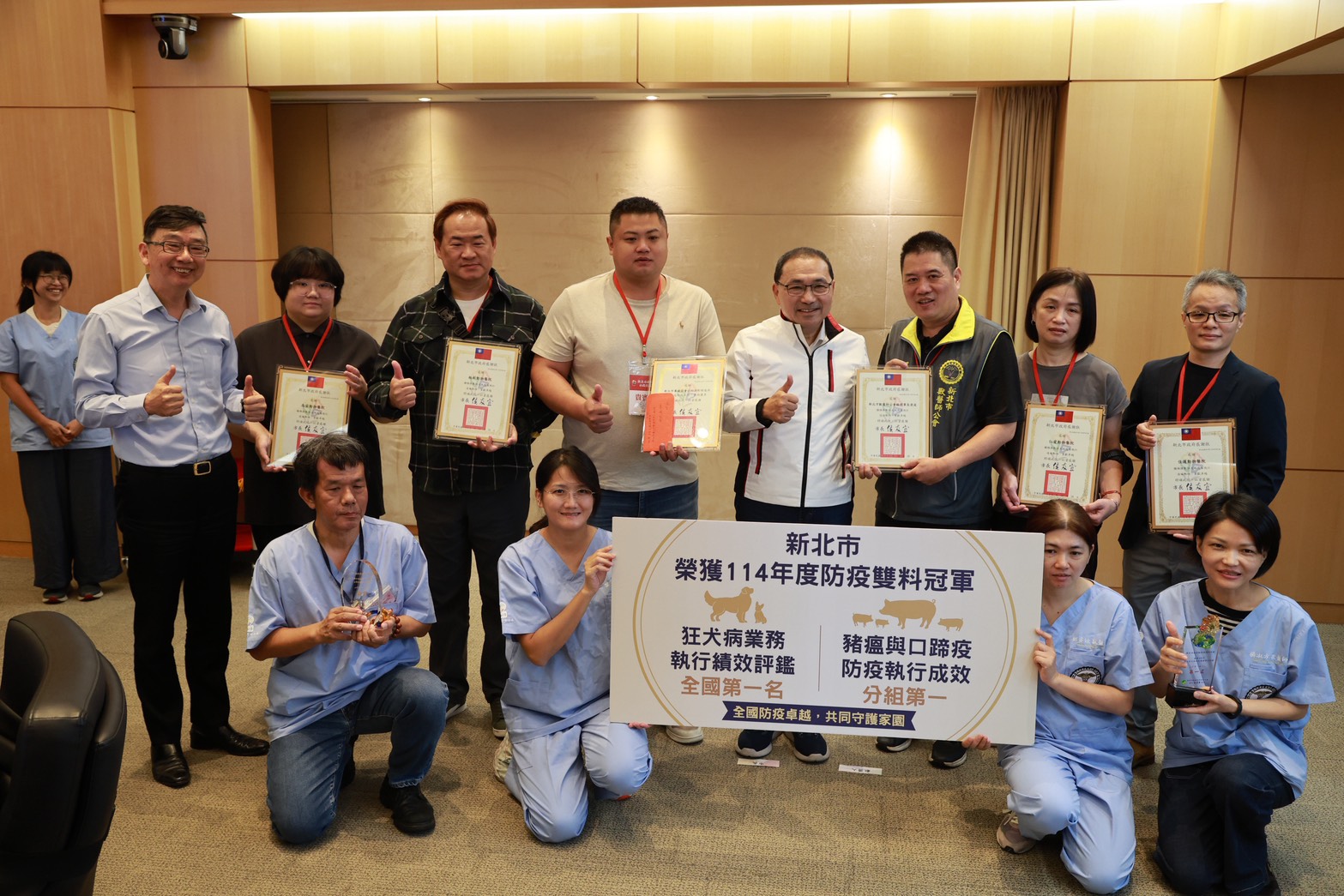  感謝養豬協會、本市獸醫師公會、合作動物醫院積極推廣狂犬病施打