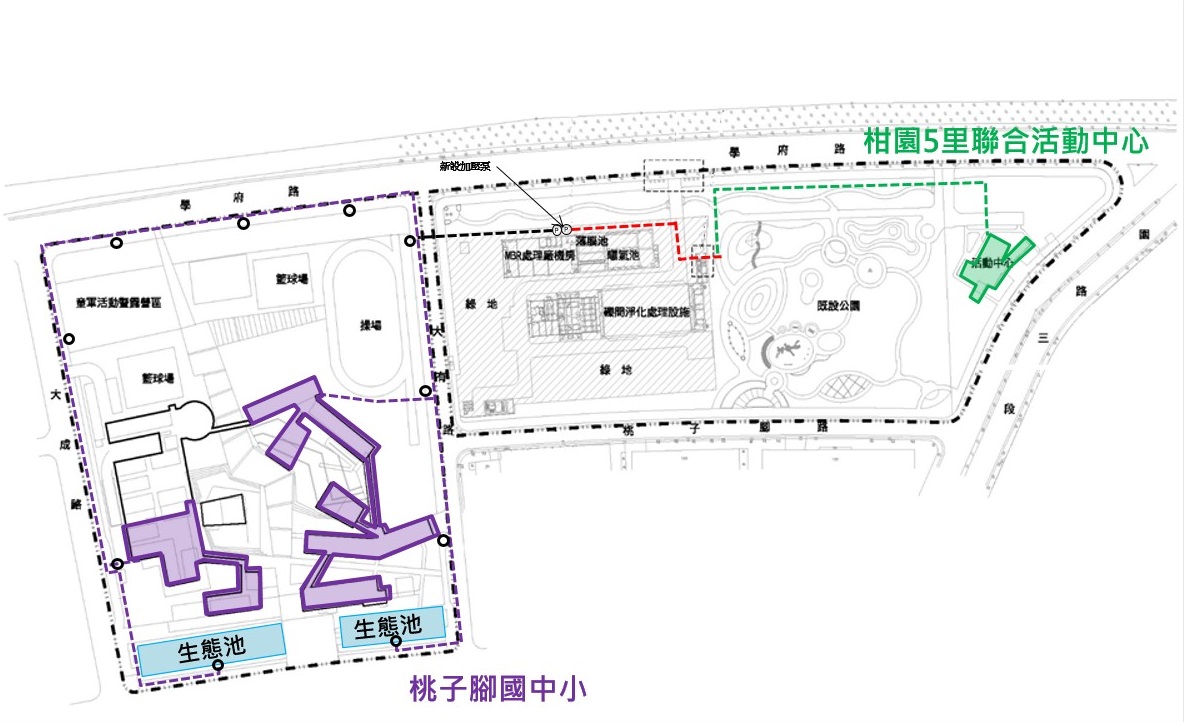 台北大學特定區回收水供水系統平面配置圖