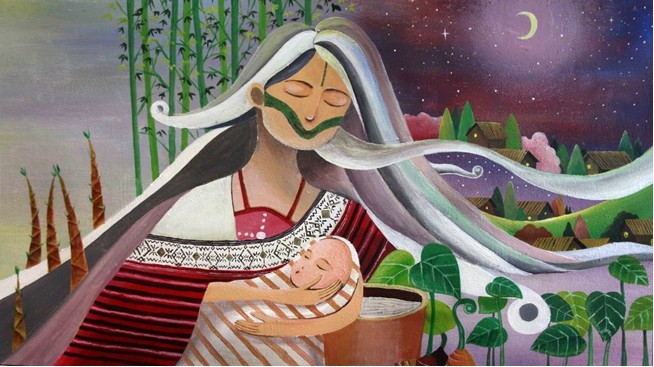 米路．哈勇的作品充滿個人風格的線條，譽為原住民族界的幾米。(圖/米路．哈勇老師提供)
