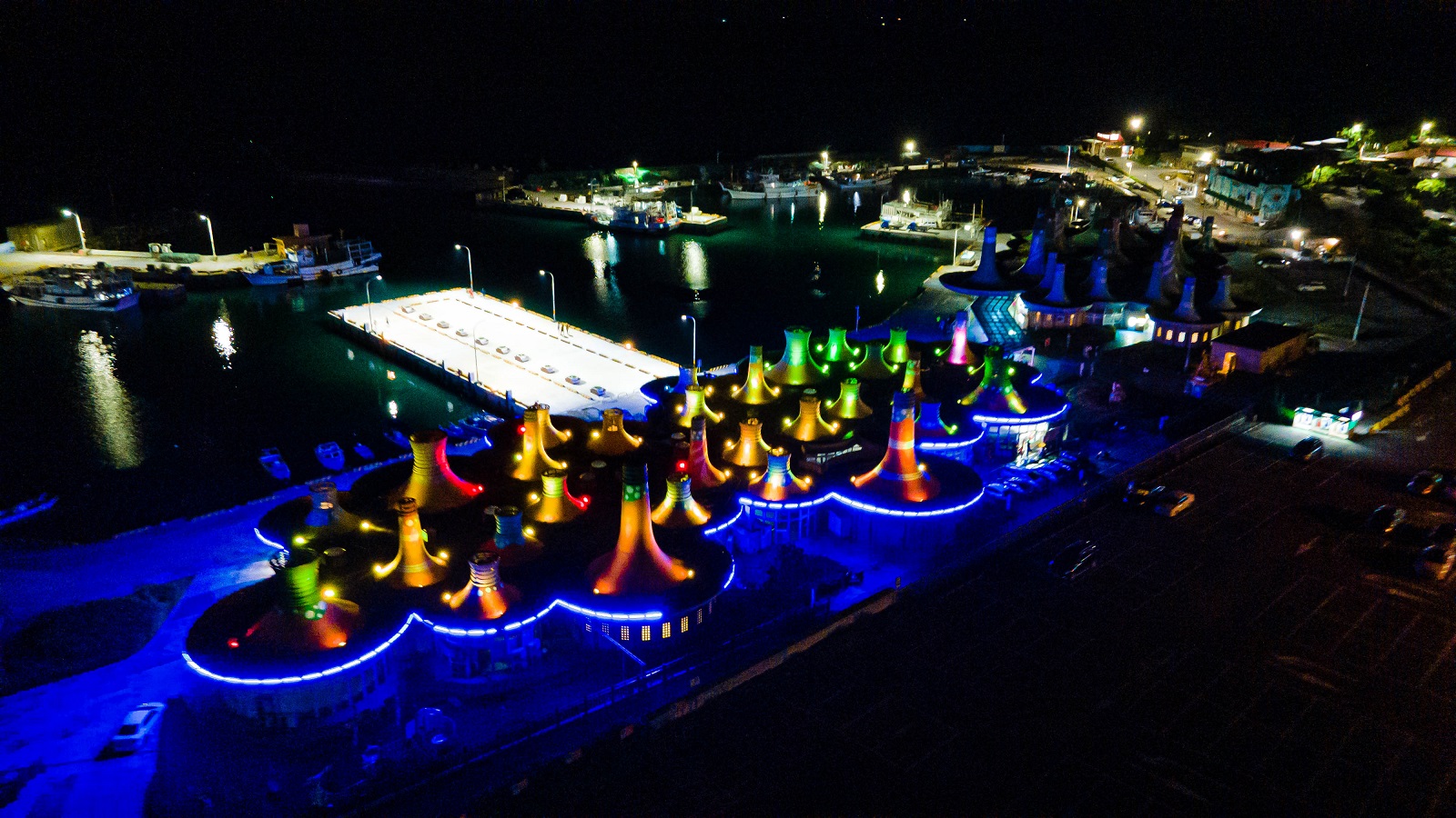 富基漁港墨西哥帽美麗夜景