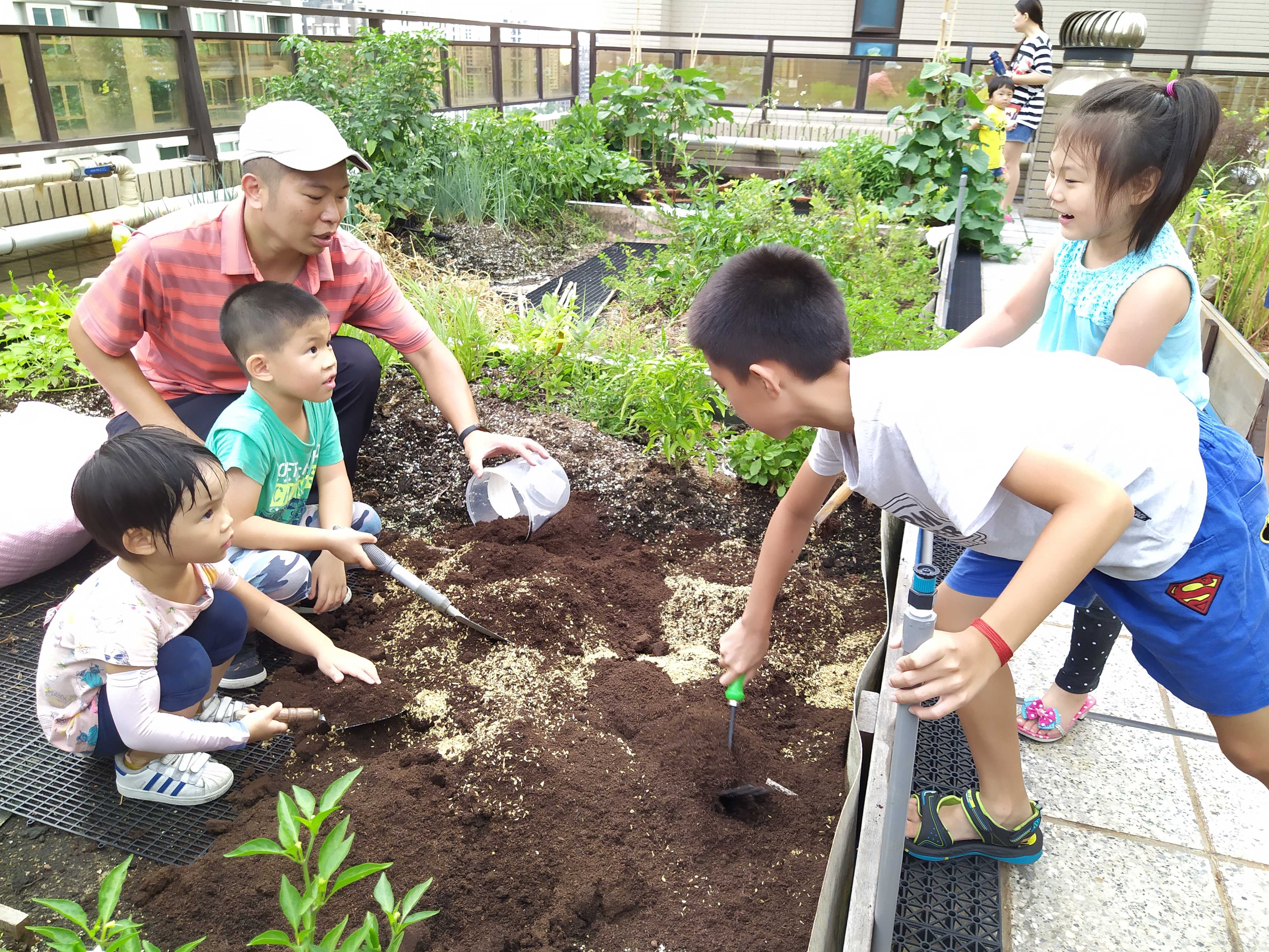 山海青社區的屋頂農場讓社區居民一起參與種植，樂趣無窮還兼顧都市綠化及建物降溫功能