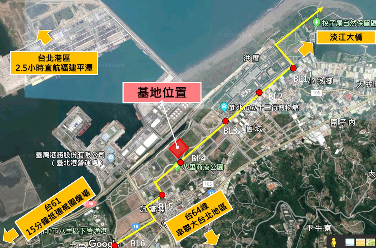 臺北港特定區第二種產業專用區基地位置