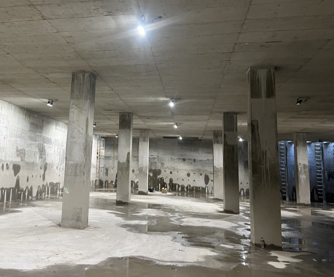 「新北市三重區正義國小透水保水工程」地下貯水槽結構體完成