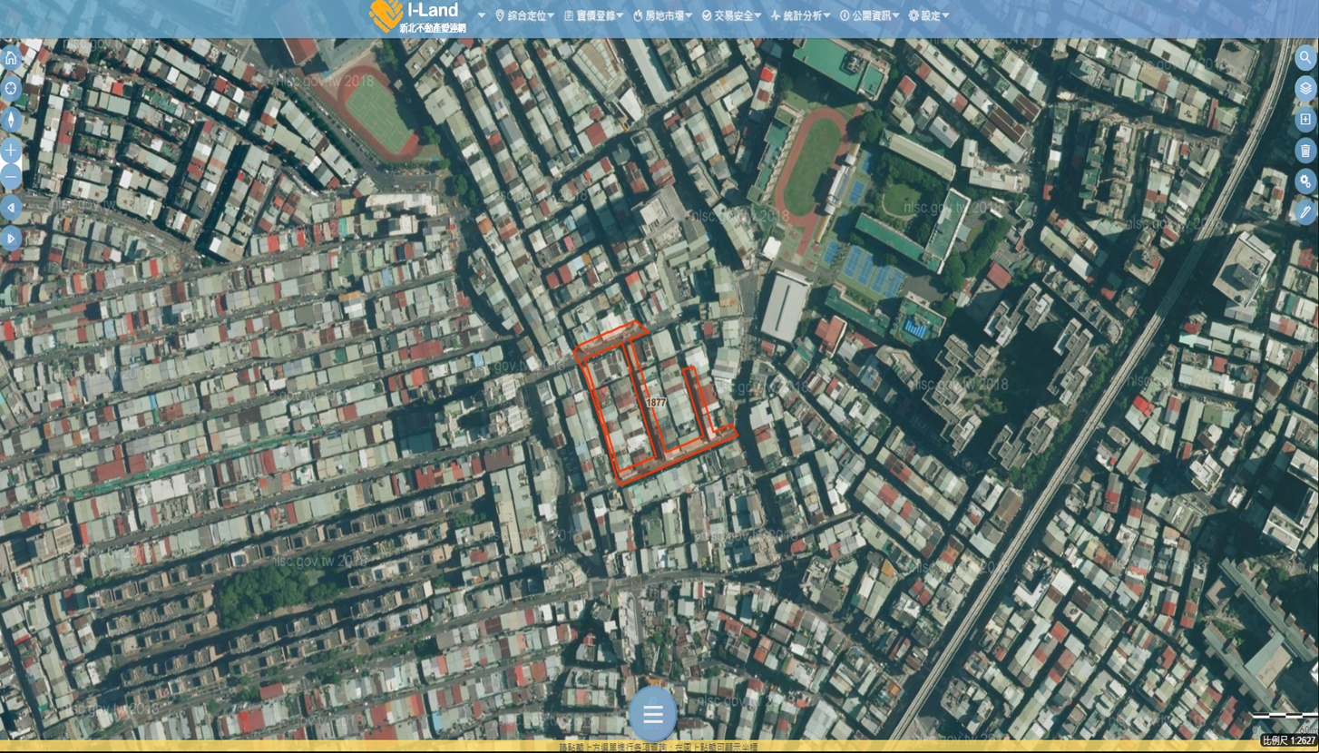 板橋地所112年度未辦繼承公告價值最高土地航照圖