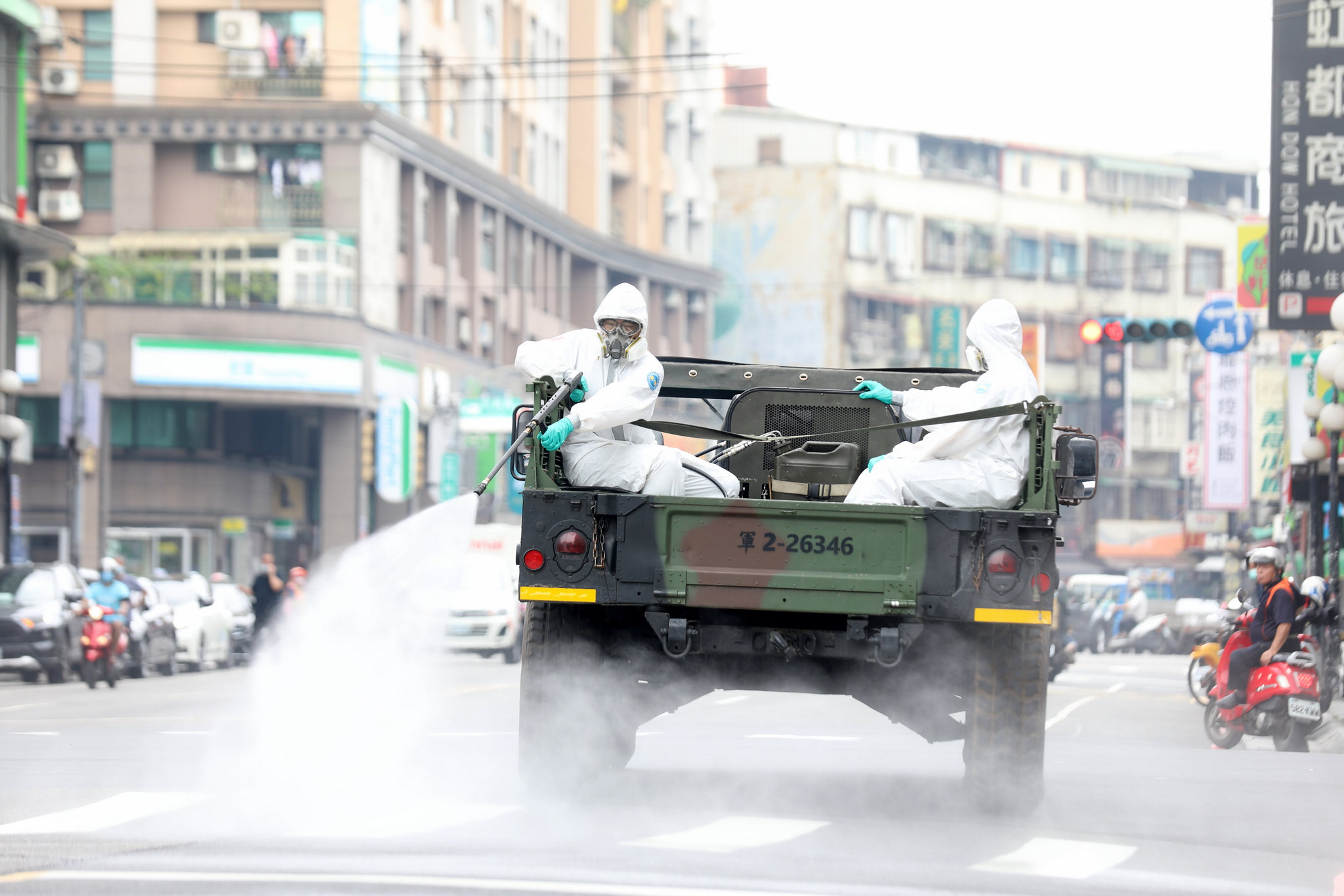 新北市全市大清消，國軍三三化兵群出動人車支援