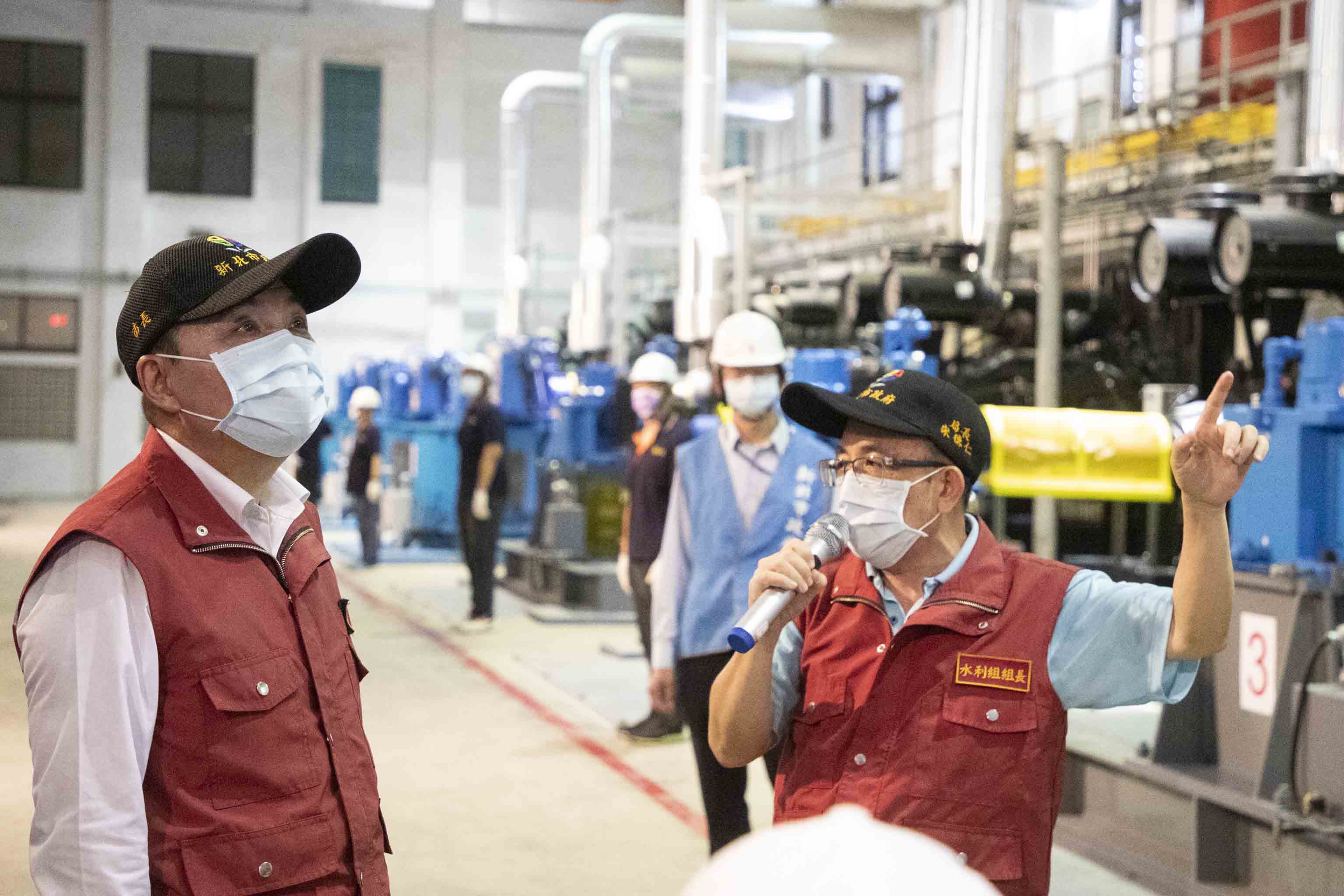 侯友宜市長視察土城抽水站防汛整備工作