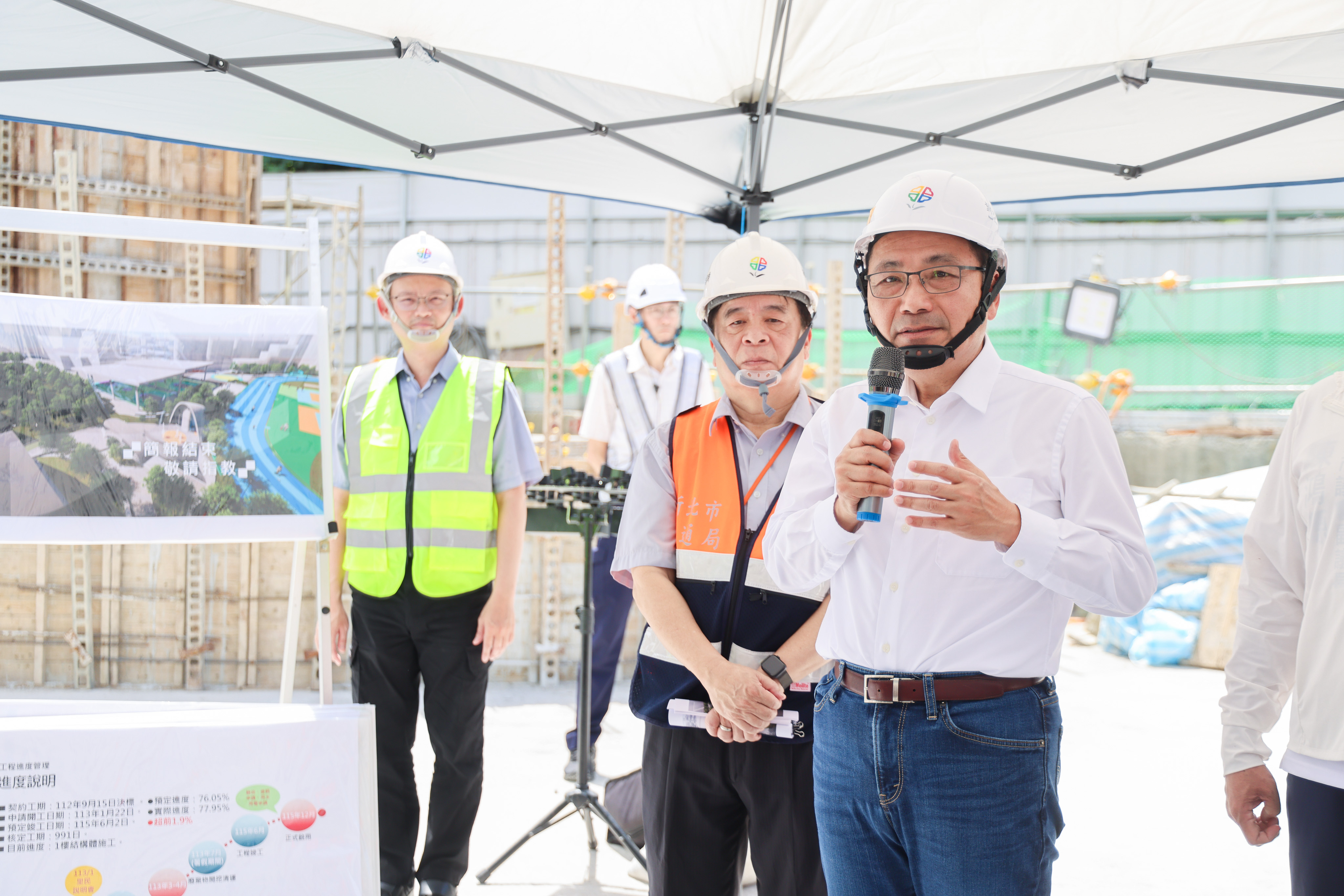 侯友宜表示，永平國小地下停車場設連通道與捷運萬大中和線連接，力拚115年完工。