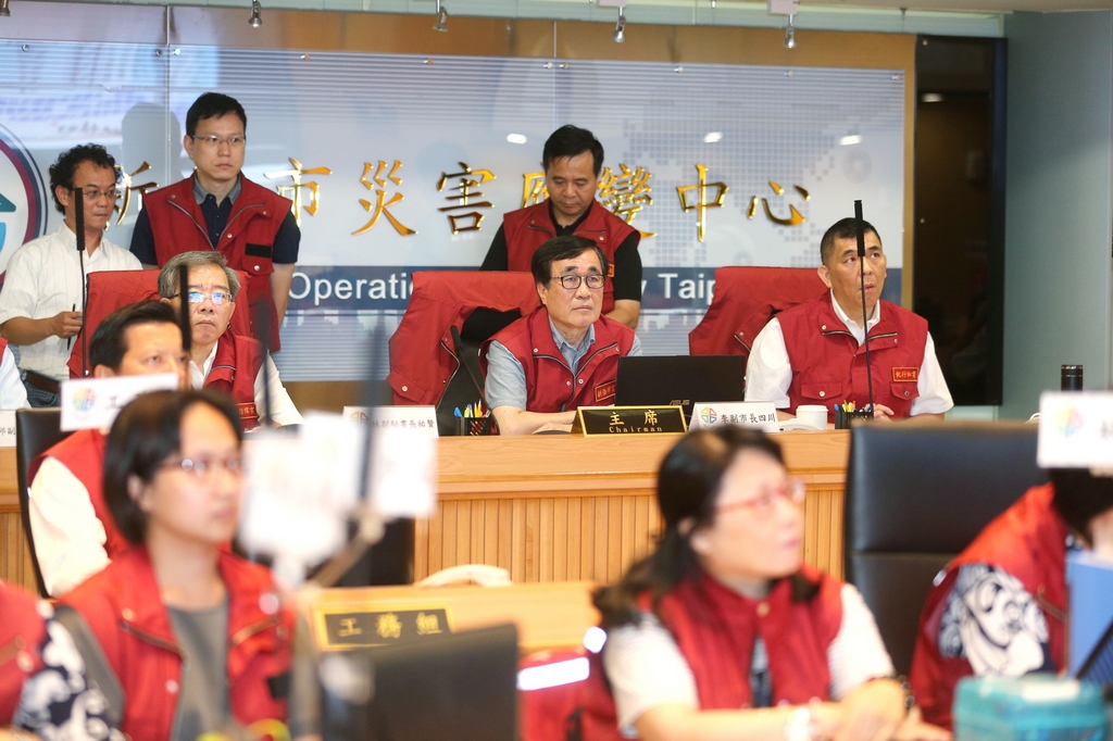 瑪莉亞颱風來襲，副市長李四川主持EOC第二次防災工作會報