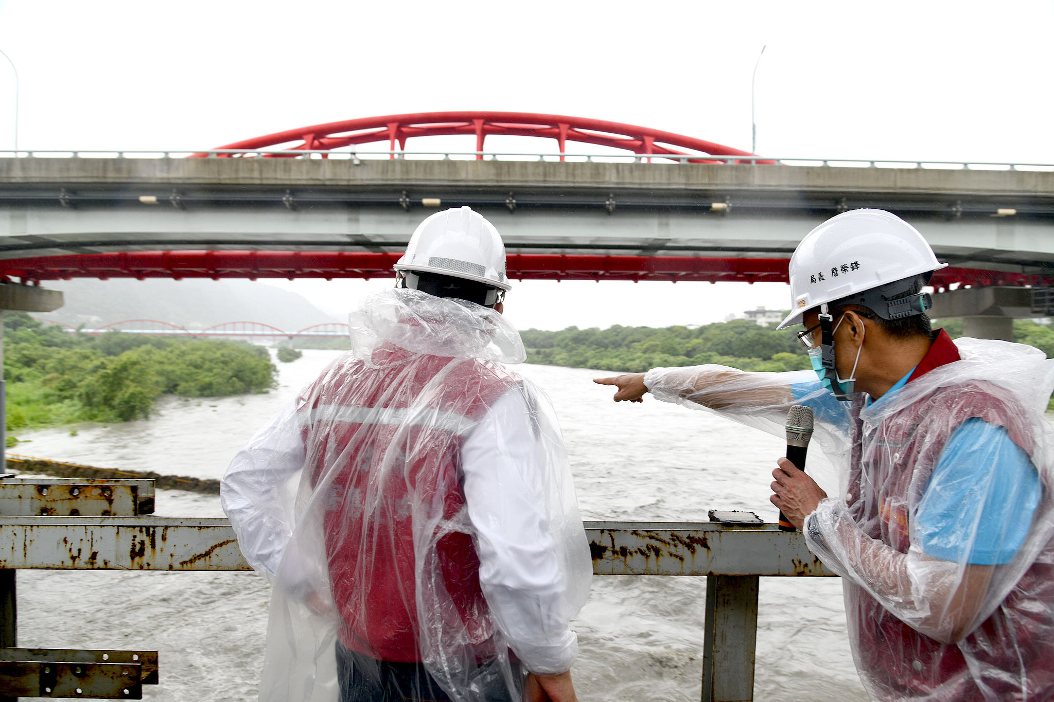視察三鶯大橋颱風防災工作